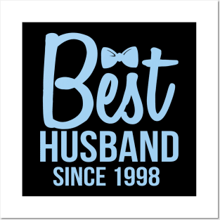 'Best Husband Since 1998' Sweet Wedding Anniversary Gift Posters and Art